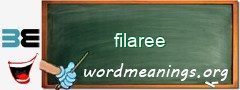 WordMeaning blackboard for filaree